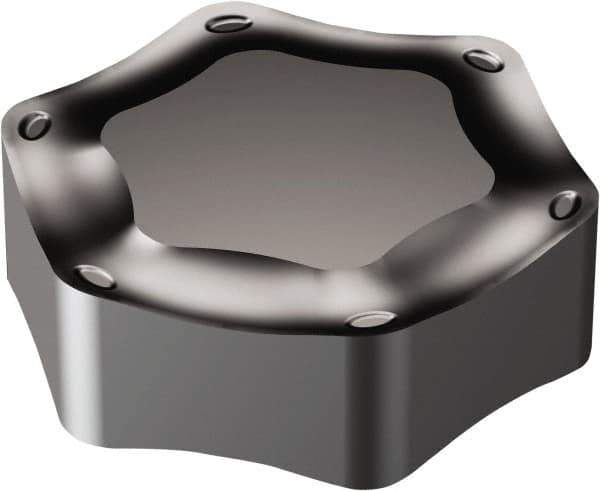 Sandvik Coromant - HNGX090520 KM Grade K20D Carbide Milling Insert - TiCN/Al2O3 Finish, 5.56mm Thick, 16.2mm Inscribed Circle, 2mm Corner Radius - Eagle Tool & Supply