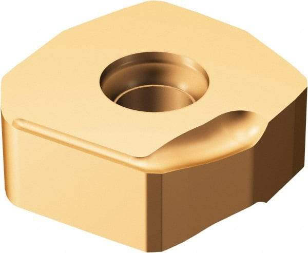 Sandvik Coromant - N3651505 PW8 Grade 1030 Carbide Milling Insert - TiAlN Finish, 5.56mm Thick, 15mm Inscribed Circle, 0.2mm Corner Radius - Eagle Tool & Supply
