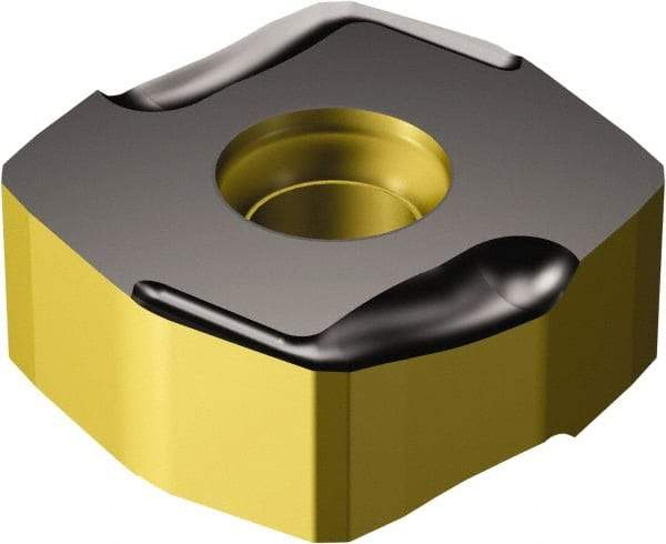 Sandvik Coromant - N3651505 KW4 Grade 3330 Carbide Milling Insert - TiCN/Al2O3/TiN Finish, 5.56mm Thick, 15mm Inscribed Circle, 0.55mm Corner Radius - Eagle Tool & Supply