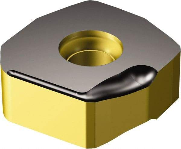 Sandvik Coromant - N3651505 KW8 Grade 3220 Carbide Milling Insert - TiCN/Al2O3/TiN Finish, 5.66mm Thick, 15mm Inscribed Circle - Eagle Tool & Supply