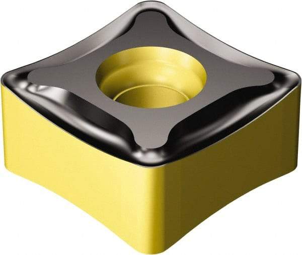 Sandvik Coromant - N331.1D136512 PM Grade 3330 Carbide Milling Insert - TiCN/Al2O3/TiN Finish, 6.55mm Thick, 13.4mm Inscribed Circle - Eagle Tool & Supply