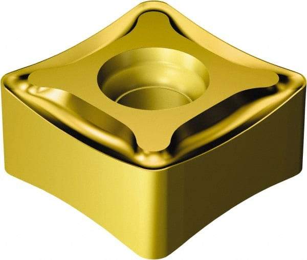 Sandvik Coromant - N331.1D136520 PM Grade 1020 Carbide Milling Insert - TiAlN Finish, 6.55mm Thick, 13mm Inscribed Circle, 2mm Corner Radius - Eagle Tool & Supply