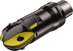Sandvik Coromant - 32mm Cut Diam, 28.6mm Max Depth of Cut, 32mm Shank Diam, 89mm OAL, Indexable Ball Nose End Mill - 70mm Head Length, C3 Weldon Flat Shank, R216..Cx Toolholder - Eagle Tool & Supply
