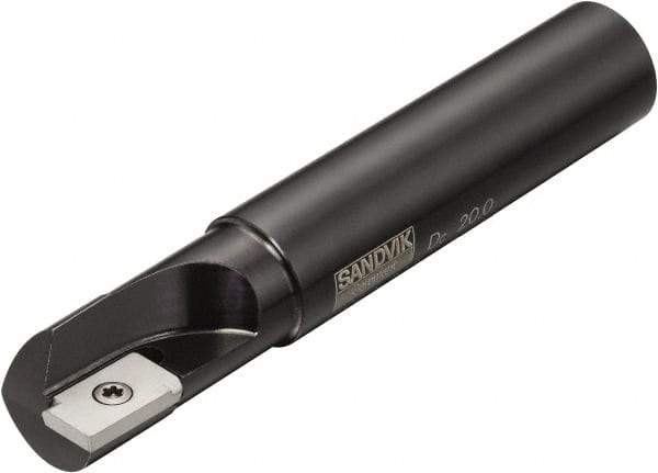 Sandvik Coromant - 2 Inserts, 32mm Cut Diam, 32mm Arbor Diam, 15mm Max Depth of Cut, Indexable Square-Shoulder Face Mill - 130mm High, R216.2-07T3 Insert Compatibility, Series U-Max - Eagle Tool & Supply