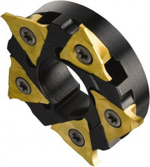Sandvik Coromant - 0.0512" Cutting Width, 0.1969" Depth of Cut, 63mm Cutter Diam, 0.8661" Hole Diam, Indexable Slotting Cutter - 0.8661" Shank Diam, 328..Sxx Toolholder, Neutral Cutting Direction - Eagle Tool & Supply
