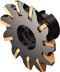 Sandvik Coromant - Shell Mount Connection, 0.3858" Depth of Cut, 90mm Cutter Diam, 1-1/16" Hole Diam, 11 Tooth Indexable Slotting Cutter - 162..Qxx Toolholder, 176M40-N100608E-PM Insert, Right Hand Cutting Direction - Eagle Tool & Supply