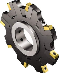 Sandvik Coromant - 27 Connection, 77mm Cutter Diam, 1-1/16" Hole Diam, 6 Tooth Indexable Slotting Cutter - R/L331.52..Sxx Toolholder, N331.1A-08 Insert, Left Hand Cutting Direction - Eagle Tool & Supply