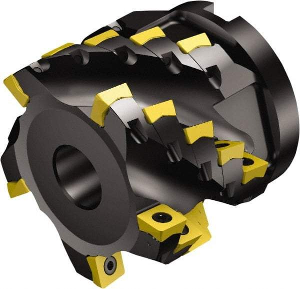 Sandvik Coromant - 80mm Cut Diam, 32mm Arbor Diam, 61mm Max Depth of Cut, Indexable Square-Shoulder Face Mill - 98mm High, 690-140608M-E-SL & 690-140610M-P-SL Insert Compatibility, Series CoroMill 690 - Eagle Tool & Supply