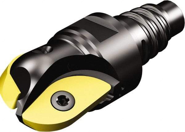 Sandvik Coromant - 12mm Cut Diam, 10.8mm Max Depth of Cut, 11.7mm Shank Diam, 33.8mm OAL, Indexable Ball Nose End Mill - 20mm Head Length, E12 Modular Connection, R216.. EH Toolholder, R216-12 02 Insert - Eagle Tool & Supply