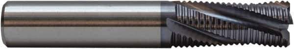 M.A. Ford - 3/4" Diam, Fine Pitch, 1-1/2" LOC, 4 Flute Solid Carbide Roughing Square End Mill - ALtima Finish, 4" OAL, 3/4" Shank Diam, Single End, Centercutting, 20° Helix - Eagle Tool & Supply