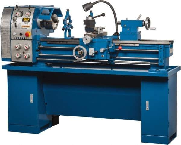 Enco - 12" Swing, 36" Between Centers, 110/220 Volt, Single Phase Bench Lathe - 5MT Taper, 1-1/2 hp, 65 to 1,810 RPM, 1-1/2" Bore Diam, 750mm Deep x 580mm High x 1,676mm Long - Eagle Tool & Supply