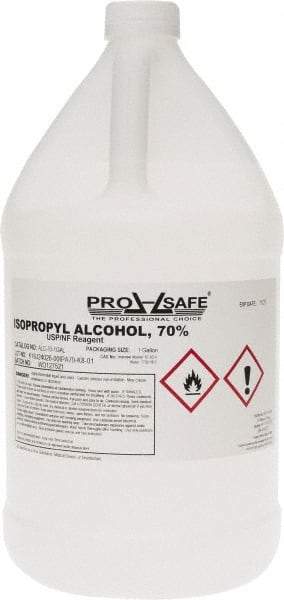 PRO-SAFE - 1 Gallon Isopropyl Alcohol Liquid - Comes in Bottle, 70% Isopropyl Alcohol - Eagle Tool & Supply