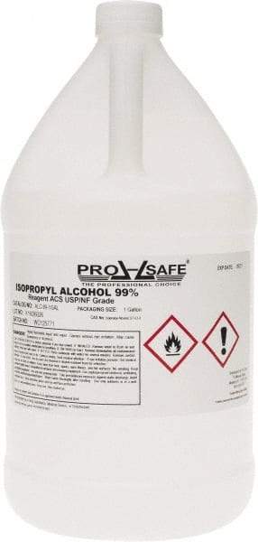 PRO-SAFE - 1 Gallon Isopropyl Alcohol Liquid - Comes in Bottle, 99% Isopropyl Alcohol - Eagle Tool & Supply