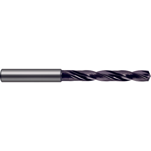 #12 Dia. × 6 mm Shank × 44 mm Flute Length × 82 mm OAL, 5xD, 140°, nano-FIREX, 2 Flute, Coolant Thru, Solid Carbide Drill - Exact Industrial Supply