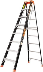 Little Giant Ladder - 7 Steps, 8' High, Type IA Rating, Fiberglass Multi-Use Ladder - 300 Lb Load Capacity, 29" Base Width - Eagle Tool & Supply