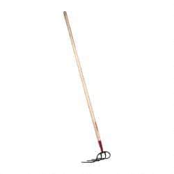 Razor-Back - Refuse Hook with 60" Straight Wood Handle - 4 Tines, 9" Tine Length - Eagle Tool & Supply