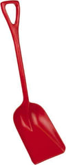 Remco - 14" High x 11" Wide Square Plastic Shovel - 38" Long Plastic D-Grip Handle - Eagle Tool & Supply