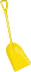 Remco - 17" High x 14" Wide Square Plastic Shovel - 42" Long Plastic D-Grip Handle - Eagle Tool & Supply