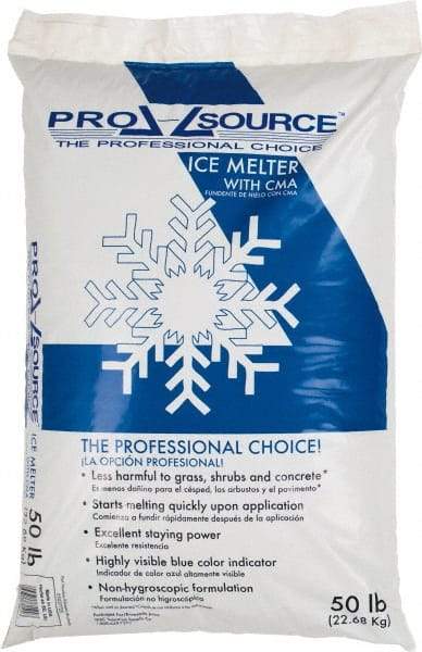 PRO-SOURCE - 50 Lb Bag Calcium Chloride, Potassium Chloride, Sodium Chloride Pellets - Effective to 0°F - Eagle Tool & Supply