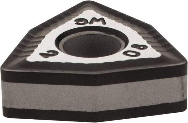 Iscar - WNMG432 WG Grade IC5005 Carbide Turning Insert - TiCN/Al2O3/TiN Finish, 80° Trigon, 1/2" Inscr Circle, 3/16" Thick, 1/32" Corner Radius - Eagle Tool & Supply