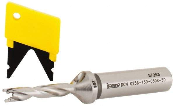 Iscar - 0.256" to 0.271" Diam, 5xD, 1.3" Max Depth, 1/2" Shank Diam, 3.61" OAL, Replaceable-Tip Drill - FCP, ICK, ICK-2M, ICM, ICN, ICP, iCP-2M Insert, 6.5 Seat Size, 55045959 Toolholder, Series SumoCham - Eagle Tool & Supply
