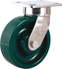 Albion - 8" Diam x 2" Wide x 10-1/8" OAH Top Plate Mount Swivel Caster - Eagle Tool & Supply