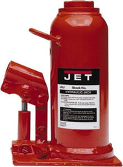 Jet - 2 Ton Capacity Hydraulic Bottle Jack - 7.13" to 13-5/8" High, 2" Screw Length, 4-1/2" Long x 2-1/2" Wide Base - Eagle Tool & Supply