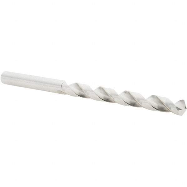 Guhring - 19/64" 118° Cobalt Jobber Drill - Bright Finish, Right Hand Cut, Spiral Flute, Straight Shank, 117mm OAL, Four Facet, Split Point - Eagle Tool & Supply