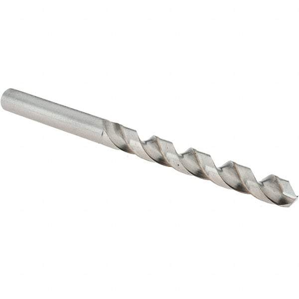 Guhring - Letter F 118° Cobalt Jobber Drill - Bright Finish, Right Hand Cut, Spiral Flute, Straight Shank, 101mm OAL, Four Facet, Split Point - Eagle Tool & Supply
