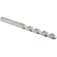 Guhring - Letter F 118° Cobalt Jobber Drill - Bright Finish, Right Hand Cut, Spiral Flute, Straight Shank, 101mm OAL, Four Facet, Split Point - Eagle Tool & Supply