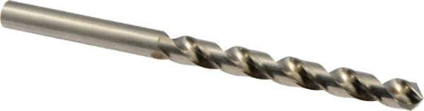 Guhring - 6.4mm 118° Cobalt Jobber Drill - Bright Finish, Right Hand Cut, Spiral Flute, Straight Shank, 101mm OAL, Four Facet, Split Point - Eagle Tool & Supply