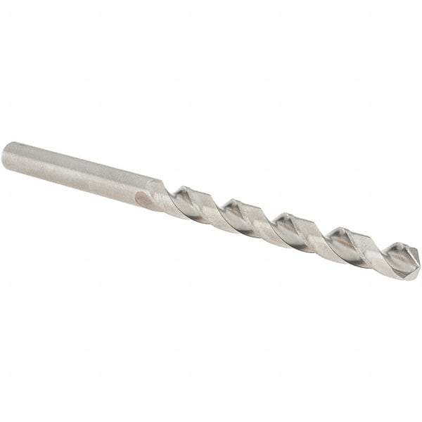 Guhring - 7/32" 118° Cobalt Jobber Drill - Bright Finish, Right Hand Cut, Spiral Flute, Straight Shank, 93mm OAL, Four Facet, Split Point - Eagle Tool & Supply