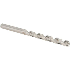 Guhring - 7/32" 118° Cobalt Jobber Drill - Bright Finish, Right Hand Cut, Spiral Flute, Straight Shank, 93mm OAL, Four Facet, Split Point - Eagle Tool & Supply