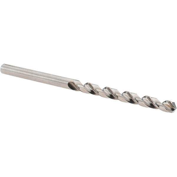 Guhring - 5/32" 118° Cobalt Jobber Drill - Bright Finish, Right Hand Cut, Spiral Flute, Straight Shank, 75mm OAL, Four Facet, Split Point - Eagle Tool & Supply