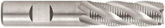 Niagara Cutter - 1" Diam, Fine Pitch, 2" LOC, 5 Flute Cobalt Corner Chamfer Roughing End Mill - TiCN Finish, 4-1/2" OAL, 1" Shank Diam, Single End, Centercutting, 35° Helix - Eagle Tool & Supply