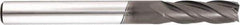 Niagara Cutter - 6mm, 20mm LOC, 6mm Shank Diam, 64mm OAL, 4 Flute, Solid Carbide Square End Mill - Single End, Diamond Finish, Spiral Flute, 30° Helix, Centercutting, Right Hand Cut, Right Hand Flute, Series DIA430M - Eagle Tool & Supply
