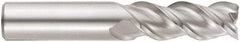 Niagara Cutter - 3/4", 4" LOC, 3/4" Shank Diam, 6-1/2" OAL, 3 Flute, Solid Carbide Square End Mill - Single End, Uncoated, Spiral Flute, 45° Helix, Centercutting, Right Hand Cut, Right Hand Flute, Series A345 - Eagle Tool & Supply