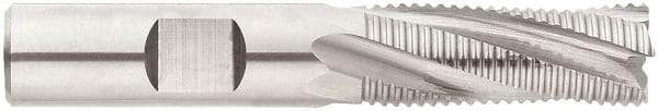 Niagara Cutter - 5/8" Diam, Fine Pitch, 3/4" LOC, 4 Flute Solid Carbide 45° Corner Chamfer Roughing End Mill - Uncoated, 3" OAL, 5/8" Shank Diam, Single End, Centercutting, 20° Helix - Eagle Tool & Supply