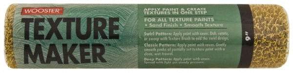 Wooster Brush - 9" Wide Paint General Purpose Roller Cover - Medium to Semi-Rough Texture, Plastic - Eagle Tool & Supply