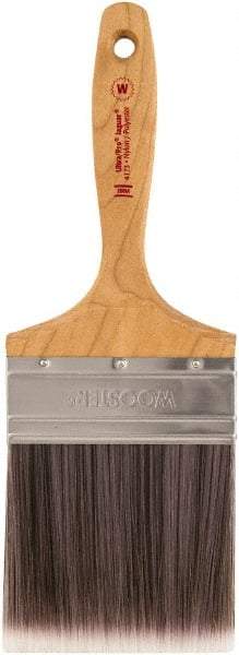 Wooster Brush - 4" Synthetic Wall Brush - 3-15/16" Bristle Length, Maple Handle - Eagle Tool & Supply