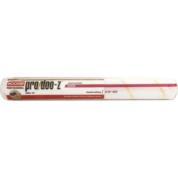 Wooster Brush - 3/16" Nap, 18" Wide Paint General Purpose Roller Cover - Smooth Texture, Fabric - Eagle Tool & Supply