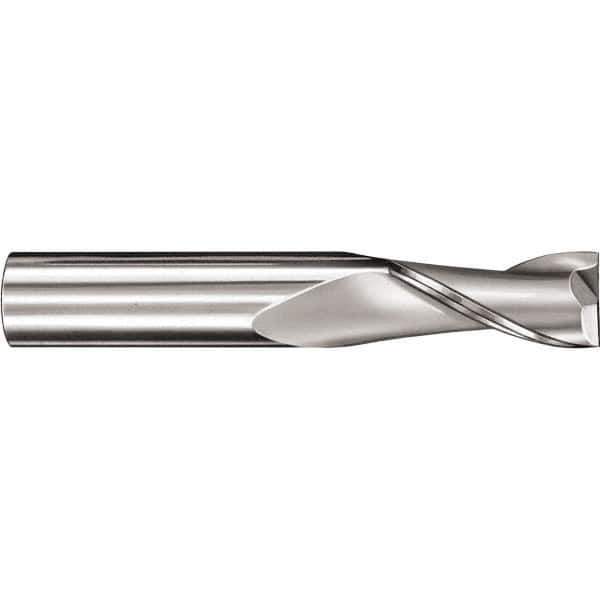 SGS - 16mm, 26mm LOC, 16mm Shank Diam, 92mm OAL, 2 Flute, Solid Carbide Square End Mill - Single End, TiCN Finish, Spiral Flute, 30° Helix, Centercutting, Right Hand Cut, Right Hand Flute, Series 52M - Eagle Tool & Supply