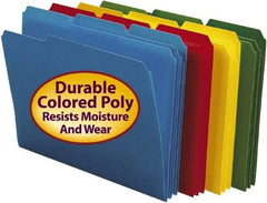 SMEAD - 8-1/2 x 11", Letter Size, Assorted Colors, File Folders with Top Tab - Assorted Tab Cut Location - Eagle Tool & Supply