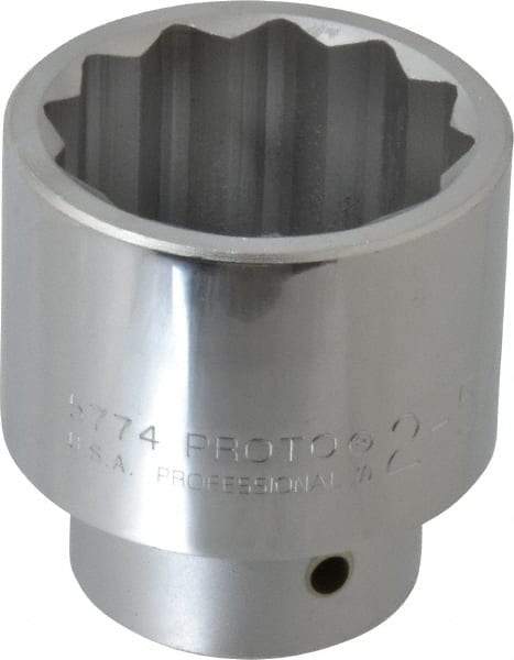 Proto - 2-5/16", 1" Drive, Standard Hand Socket - 12 Points, 3-17/64" OAL, Alloy Steel, Satin Finish - Eagle Tool & Supply