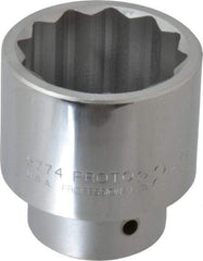 Proto - 2-5/16", 1" Drive, Standard Hand Socket - 12 Points, 3-17/64" OAL, Alloy Steel, Satin Finish - Eagle Tool & Supply