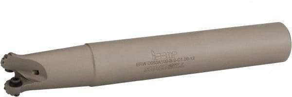 Iscar - 0.53" Cutting Diam, 1" Shank Diam, 1" Max Depth of Cut, Straight Shank Indexable Copy End Mill - 2 Inserts, RC.. 1206 Insert, ERW Toolholder, Through Coolant - Eagle Tool & Supply