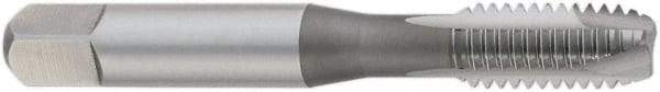 OSG - M10x1.50 Metric Coarse, 3 Flute, Oxide Finish, High Speed Steel Spiral Point Tap - Plug Chamfer, Right Hand Thread, 75mm OAL, 32mm Thread Length, 7mm Shank Diam, 2B Class of Fit, Series 122 - Exact Industrial Supply