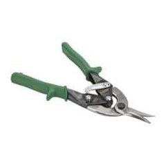 Paramount - 1-1/4" Length of Cut, Right Pattern Aviation Snip - 9-3/4" OAL, Steel Handle, 4047 Molybenum Alloy Steel Blade, 18 AWG Steel Capacity - Eagle Tool & Supply