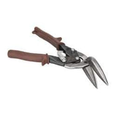 Paramount - 2-3/8" Length of Cut, Straight Pattern Offset Aviation Snip - 10-1/2" OAL, Steel Handle, 4047 Molybenum Alloy Steel Blade, 20 AWG Steel Capacity - Eagle Tool & Supply
