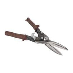 Paramount - 3" Length of Cut, Straight Pattern Aviation Snip - 11-1/2" OAL, Steel Handle, 4047 Molybenum Alloy Steel Blade, 20 AWG Steel Capacity - Eagle Tool & Supply